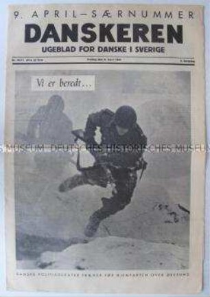 Illustrierte Wochenzeitung für Schweden und Dänemark aus der Zeit der deutschen Besetzung Dänemarks u.a. über die Ausbildung dänischer Soldaten in Schweden