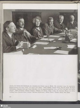 Sitzung der Sektion für Dichtkunst der Akademie der Künste 1929 in Berlin