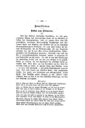Feuilleton : Detlev von Liliencron