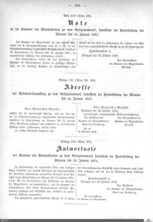 Beilagen zu Protokoll, 28./29. Sitzung