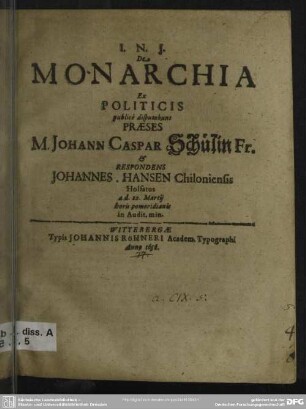 De monarchia ex politicis