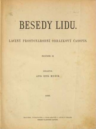Besedy lidu : laciný prostonárodní obrázkový časopis. 3. 1895