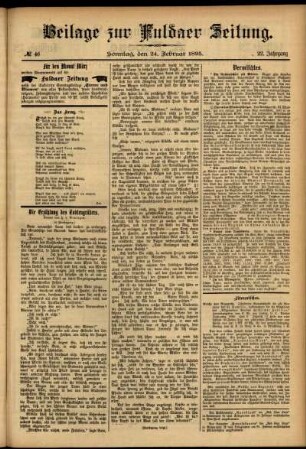 Zweite Ausgabe vom Sonntag, den 24. Februar 1895.