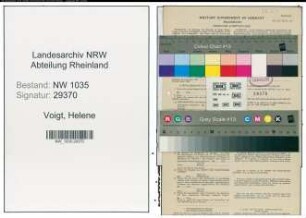 Entnazifizierung Helene Voigt , geb. 14.09.1891 (Chemikerin)