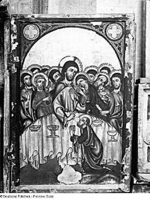 Corpus-Christi-Altar. Innenseite des rechten Flügels mit Abendmahlsbild