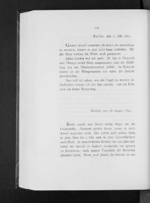 Berlin, den 18. August 1893.