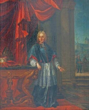 Ganzfiguriges Porträt des Trierer Kurfürsten Franz Georg von Schönborn