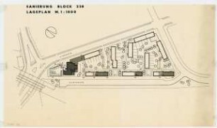 Erweiterung und Sanierung Ernst Reuter Siedlung, Berlin-Gesundbrunnen: Lageplan 1:1000