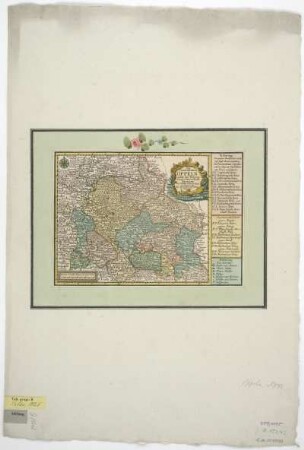 Karte von dem Herzogtum Oppeln mit Beuthen, 1:670 000, Kupferstich, nach 1750