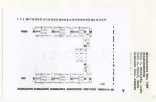 Bildungszentrum (Diplomarbeit bei Kurt Dübbers): Grundriss 3. Obergeschoss 1:200