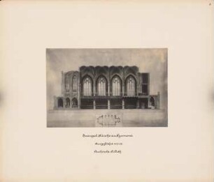 Evangelische Kirche, Bad Pyrmont: Grundriss, Längsschnitt