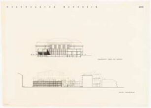 Rosengarten, Mannheim Kongresszentrum: Längsschnitt Ansicht 1:200