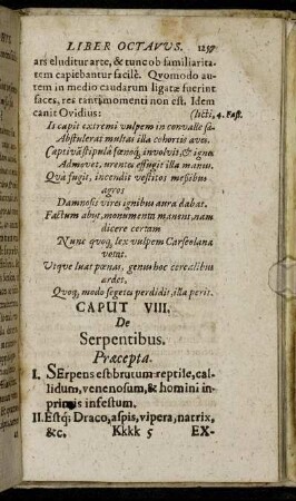 Caput VIII. De Serpentibus.