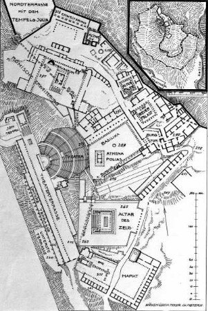 Lageplan der Akropolis von Bergama