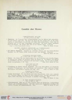 Gemälde alter Meister (Nr. 1-143)