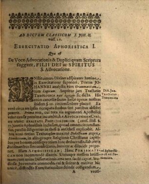 Dissertationes theol. quas de advocatione Jesu Christi