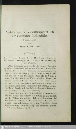 Verfassungs- und Verwaltungsgeschichte der sächsischen Landeskirche : Zweiter Teil