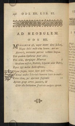 196-207, Ode XII. - Ode XIII.; Remarques; Notes