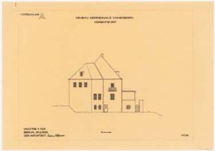Herrenhaus Hohenborn bei Kassel Umbau: Nordansicht 1:100
