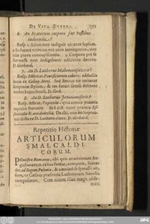 Repetito Historiae Articulorum Smalcaldicorum.