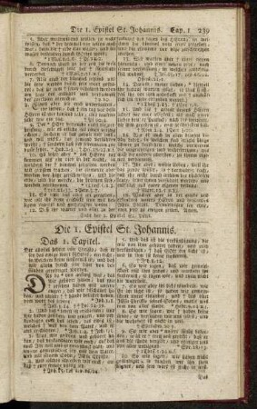 Die 1. Epistel St. Johannis. - Die Offenbahrung St. Johannis, des Theologen.