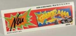 Aufsteller mit AGFA-Werbeaufdruck