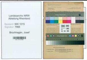 Entnazifizierung Josef Brochhagen , geb. 22.01.1887 (Werkmeister)