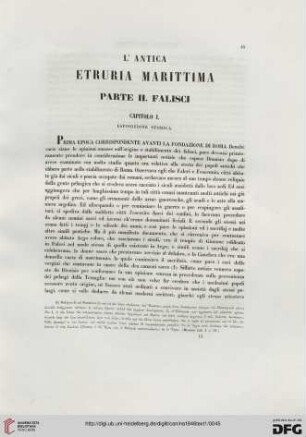 Capitolo I. Esposizione storica