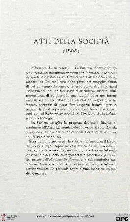 Atti della società: (1895)
