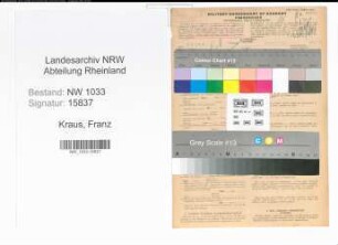 Entnazifizierung Franz Kraus , geb. 09.07.1903 (Polizeibeamter)