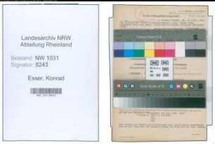 Entnazifizierung Konrad Esser , geb. 00.00.0000 (Polizeibeamter)