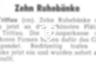 Zehn Ruhebänke