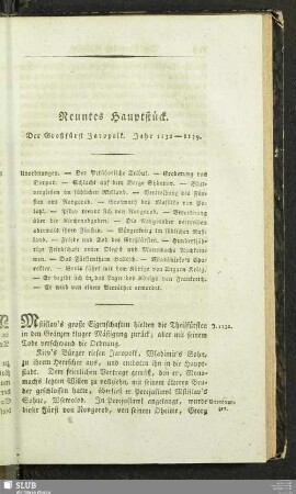 Neuntes Hauptstück. Der Großfürst Jaropolk,. Jahr 1132 - 1139