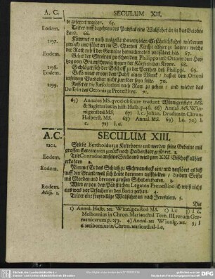 Seculum XIII.