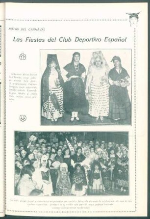Notas del carnaval : Las Fiestas del Club Deportivo Español