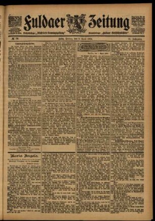 Ausgabe vom Freitag, den 08. April 1904.