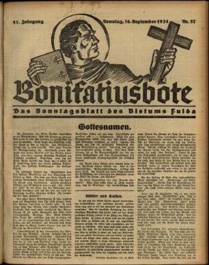 Ausgabe vom Sonntag, den 16. September 1934.