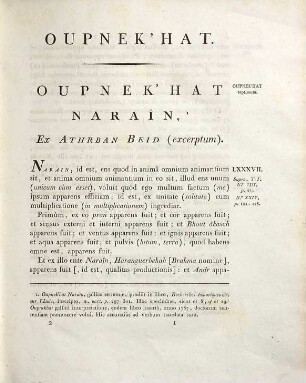 Oupnek'hat : (id est, Secretum tegendum): continens ... doctrinam, è 4 sacris Indorum libris ... excerptam ..., 2. (1802). - XVI, 880, 36 S.