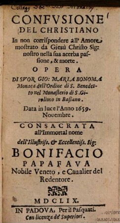 Confusione del Christiano