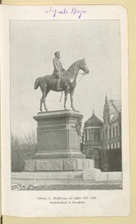 Ludwig IV., Großherzog von Hessen 1877 - 1892. Landesdenkmal in Darmstadt