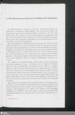 A. Die allgemeinen geologischen Verhältnisse des Vogtlandes