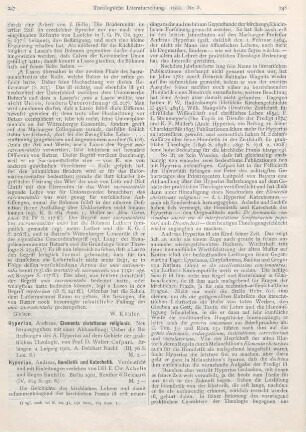 247-250 [Rezension] Hyperius, Andreas, Elementa christianae religionis