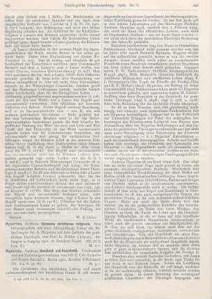 247-250 [Rezension] Hyperius, Andreas, Elementa christianae religionis