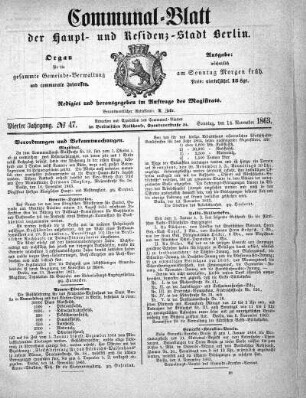 1863,47: No. 47, 14. November 1863