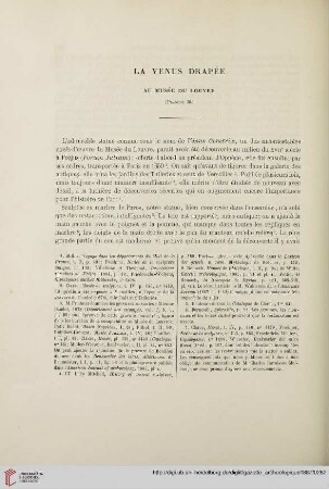 La Vénus drapée au musée du Louvre, [1]