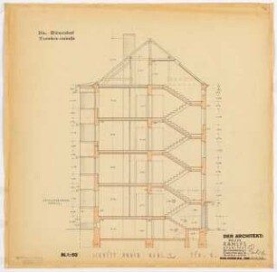 Wohnhausbebauung Mannheimer Straße, Berlin-Wilmersdorf: Haus 1, Typ 9: Schnitt 1:100