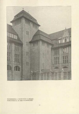 Warenhaus A. Wertheim in Berlin. Eckbaudetail in der Vossstrasse