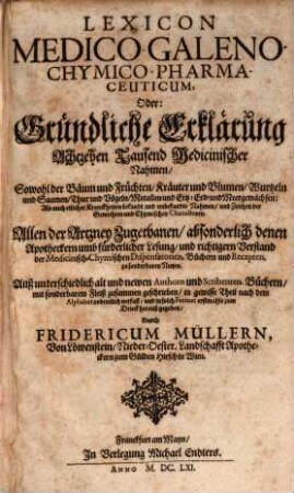 Lexicon medico-galeno-chymico-pharmaceuticum