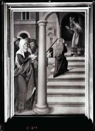 Bergkirche; Südlicher Seitenflügelaltar, Maria Tempelgang