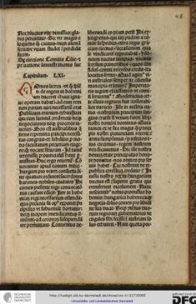 De eiectione comitis Cilie et privatione amministrationis sue. Capitulum LXI.